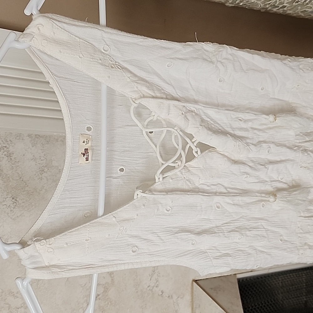 🌟💜 HOLLISTER EYELET GAUZE MINI DRESS 💜🌟